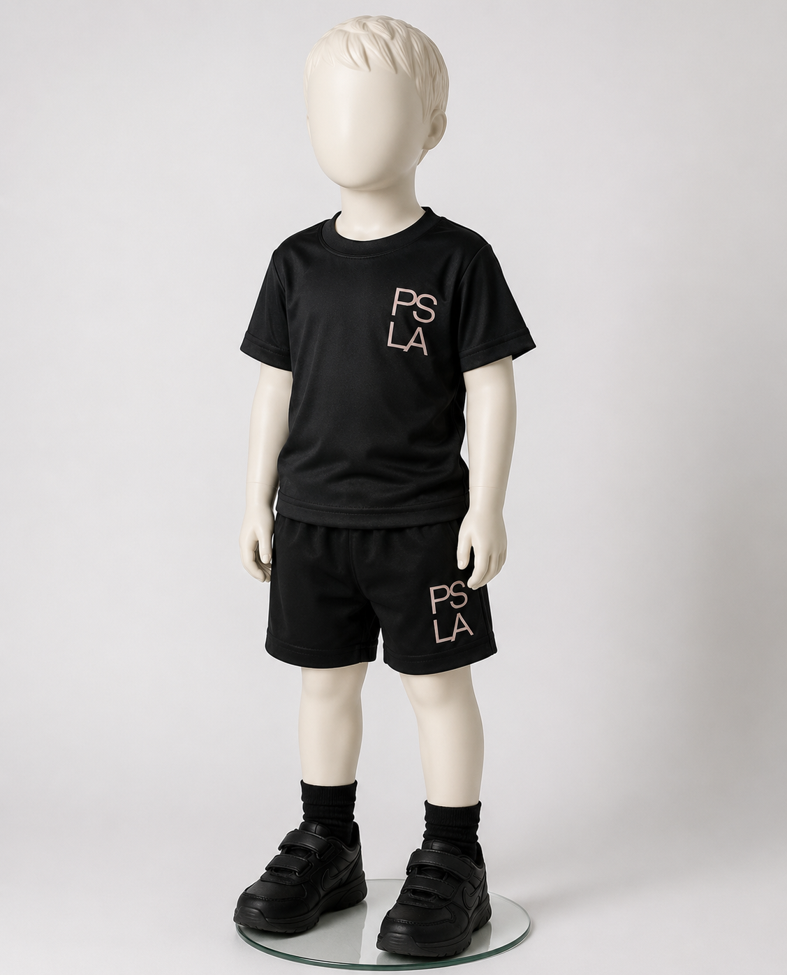 PSLA Kids Performance T-Shirt & Shorts Set – Black